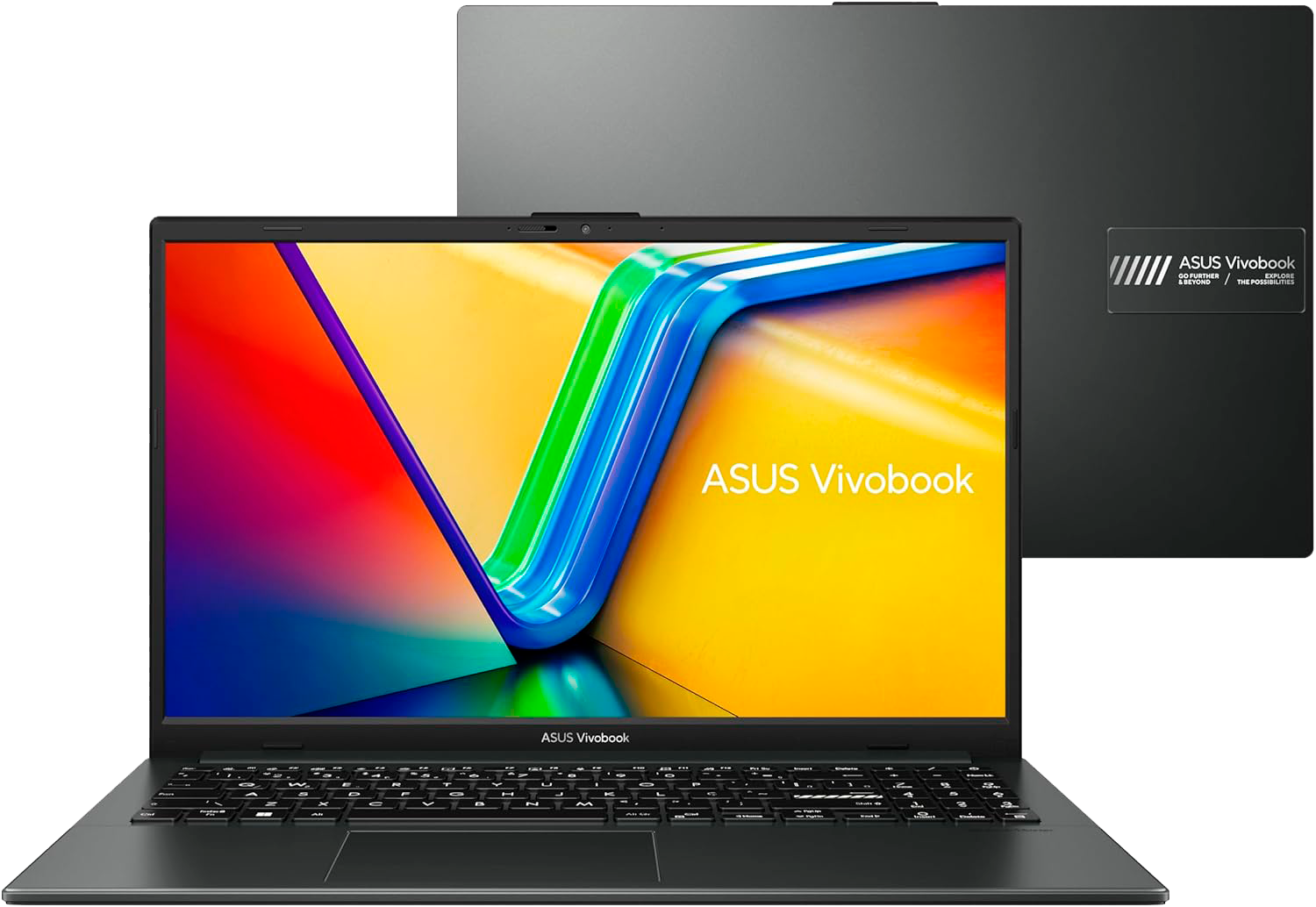 Notebook ASUS VivoBook Go 15 AMD RYZEN 5 7520U 8GB 512GB SSD KeepOS Tela 15 FHD Mixed Black E1504FA NJ732