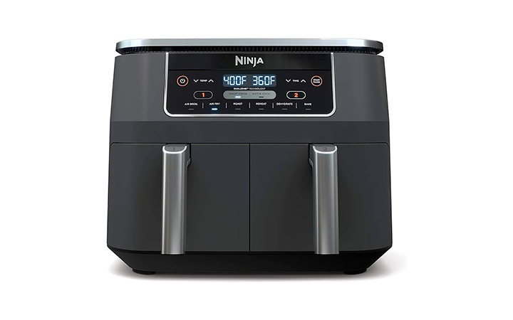 Ninja Fritadeira a ar DZ201 Foodi DualZone Dual Zone de 2 cestas